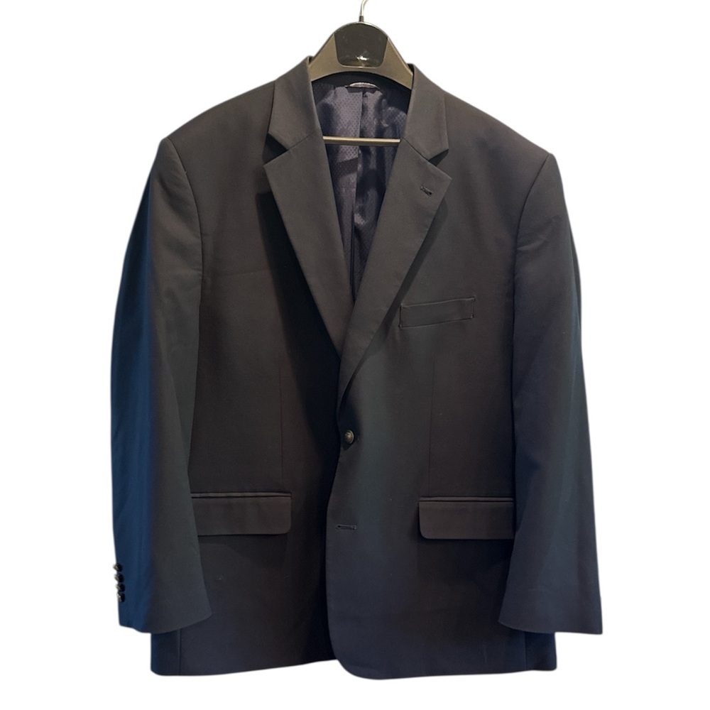 Oak Hill Perfect Fit Navy Blazer /Sport Coat with Notched Lapels size 50L